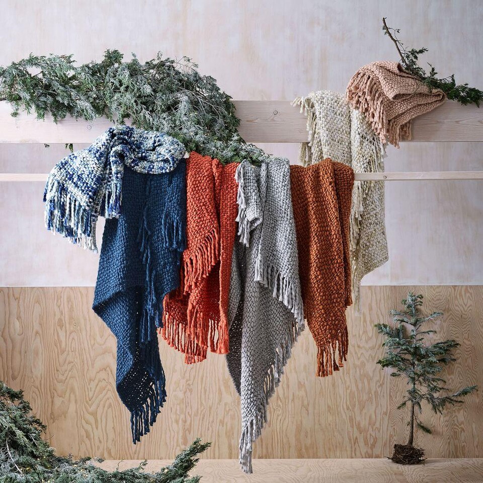 Solid Basketweave Throw west elm Australia